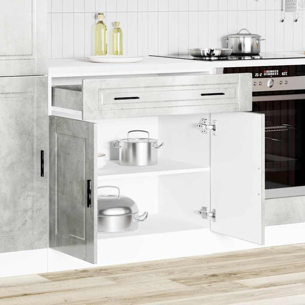Grauer Unterschrank für die Küche Cristofie Beton (Holzoptik)