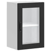 Cristofie Küchenoberschrank in Schwarz (mit Portoglas-Tür)