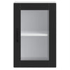 Cristofie Küchenoberschrank in Schwarz (mit Portoglas-Tür)