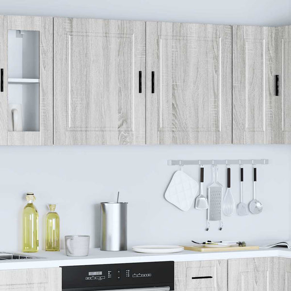 Graue Küchenoberschränke Cristofie (2 Stück Porto Sonoma Holzdesign)