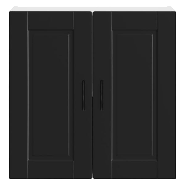 Küchenwandschrank Porto Cristofie aus Holz, schwarz