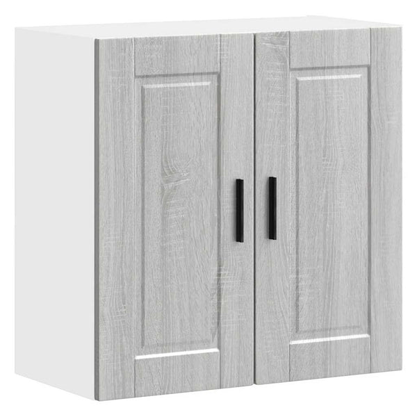 Porto Cristofie grauer Küchenwandschrank (aus Holz gefertigt)