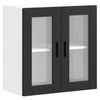 Cristofie Oberschrank Schwarz (mit Glastür Porto)