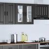 Cristofie Oberschrank Schwarz (mit Glastür Porto)