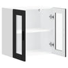 Cristofie Oberschrank Schwarz (mit Glastür Porto)