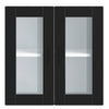 Cristofie Oberschrank Schwarz (mit Glastür Porto)