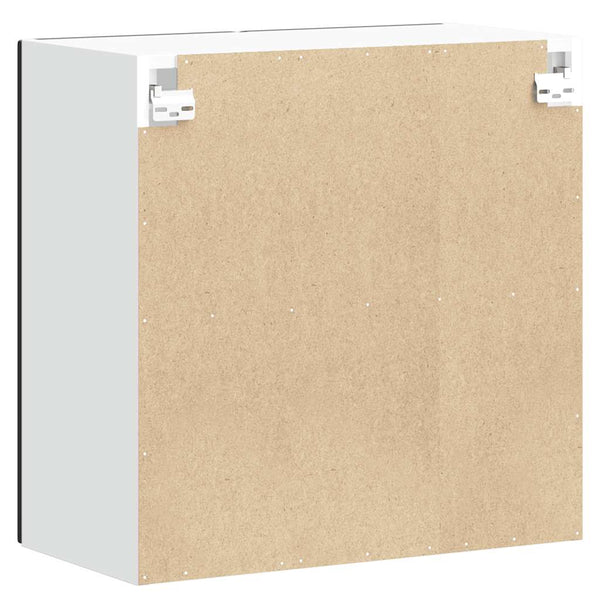 Cristofie Oberschrank Schwarz (mit Glastür Porto)