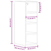 Weißer Wandschrank Pompilas 20x29,5x60cm (Spanplatte)
