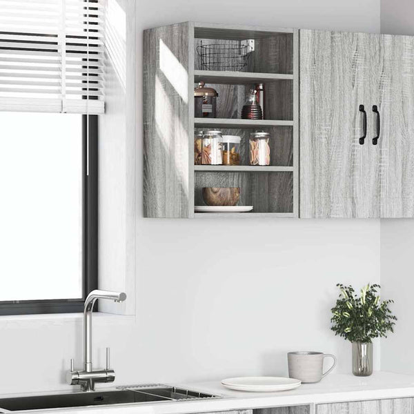 Grauer Hängeschrank Pompilas 40x29,5x60cm (Holz)
