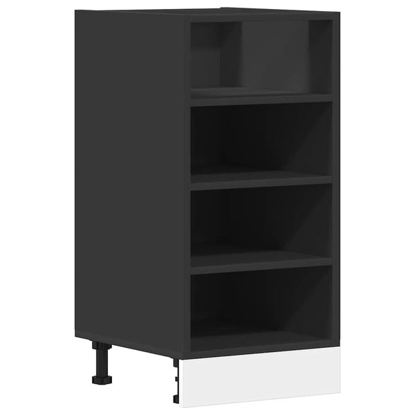 Schwarzer Unterschrank Pompilas 40x44,5x81,5cm (Spanplatte)