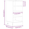 Grauer Unterschrank Pompilas 40x44,5x81,5cm (technisches Holz)
