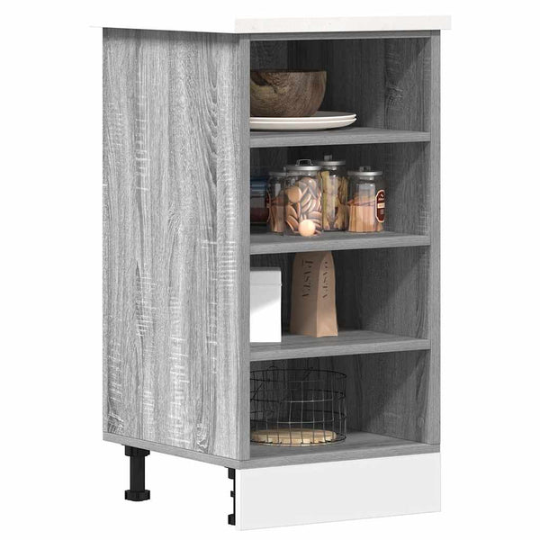 Grauer Unterschrank Pompilas 40x44,5x81,5cm (technisches Holz)