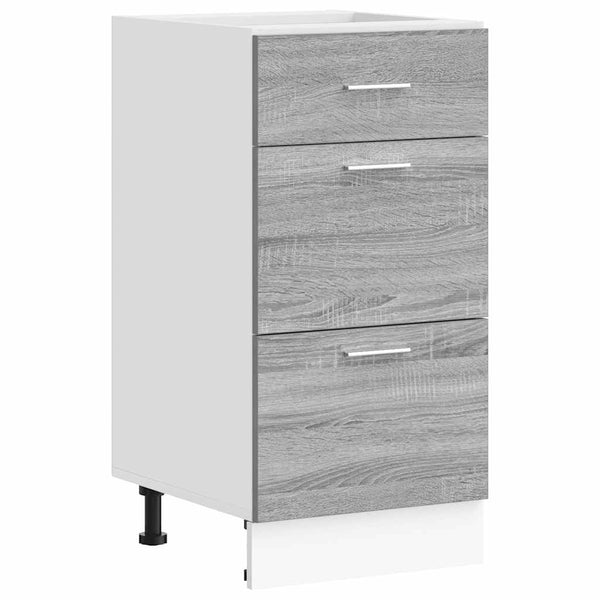 Grauer Unterschrank Pompilas 40x46x81,5cm (Holzwerkstoff)