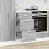 Grauer Unterschrank Pompilas 40x46x81,5cm (Holzwerkstoff)