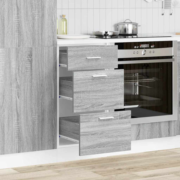 Grauer Unterschrank Pompilas 40x46x81,5cm (Holzwerkstoff)