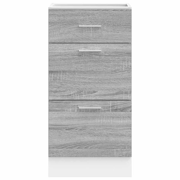 Grauer Unterschrank Pompilas 40x46x81,5cm (Holzwerkstoff)