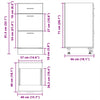 Grauer Unterschrank Pompilas 40x46x81,5cm (Holzwerkstoff)