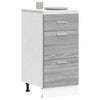 Grauer Unterschrank Pompilas 40x46x81,5cm (Holzwerkstoff)