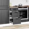 Unterschrank Lucca Armie in Schwarz (Holzoptik)