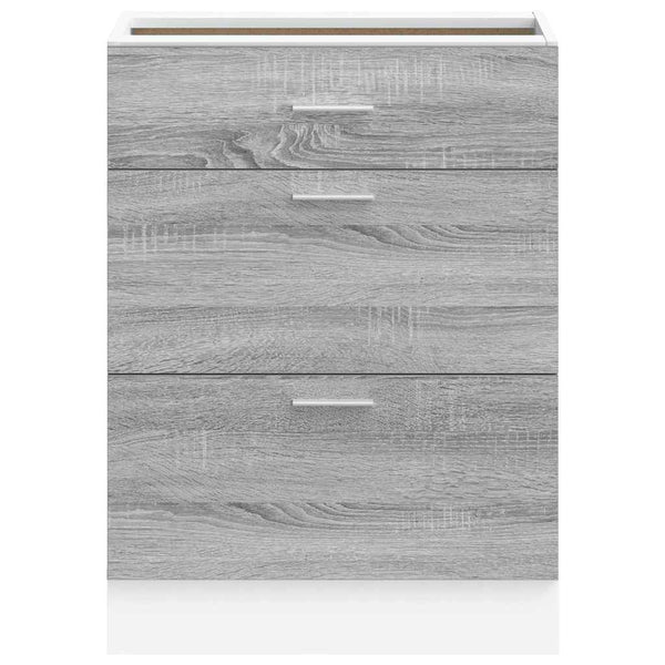 Grauer Küchenunterschrank Pompilas (Holzdekor Sonoma)