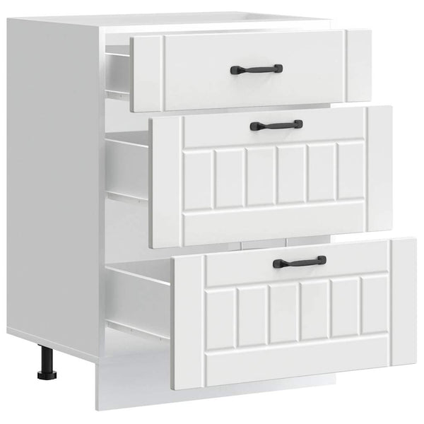 Lucca Armie weiße Küchenunterschrank (Holzdesign)