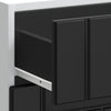 Lucca Armie schwarzer Küchenunterschrank (Holzdesign)