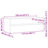 TV-Lowboard Artesaani Eiche Kenny 120x40x40cm (Holz)