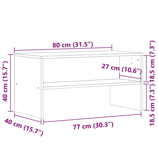 TV-Schrank Winfried aus Altholz 80x40x40cm (Spanplatte)