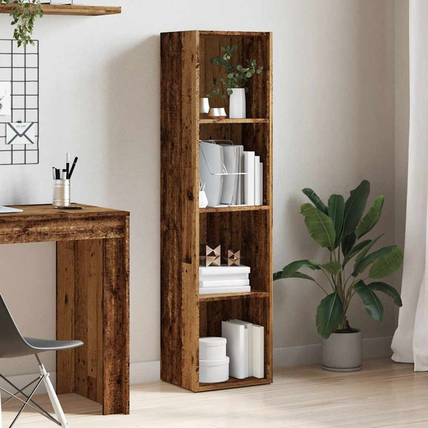 Vanha puu kirjakaappi Anasztaszia 36x30x143cm (engineered wood)