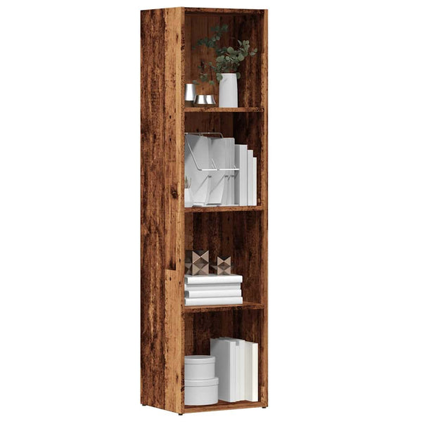 Vanha puu kirjakaappi Anasztaszia 36x30x143cm (engineered wood)