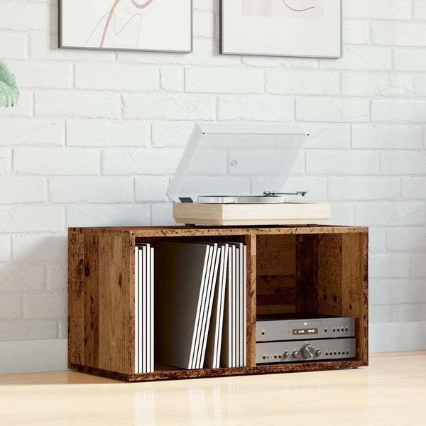 Alte LP-Aufbewahrungsbox aus Holz Milii 69,5x34x36cm (designtes Holz)