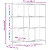 Handgemachter Bücherschrank Eiche Simbrioara 97,5x29,5x100cm (Holz)