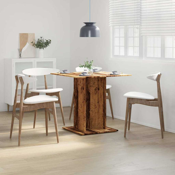 Esstisch Niculaiu aus Altholz 80x80x75cm (Spanplatte)