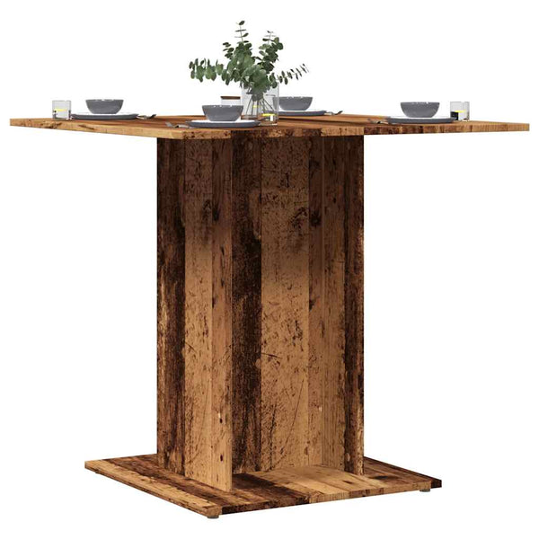 Esstisch Niculaiu aus Altholz 80x80x75cm (Spanplatte)