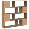 Handwerker-Bücherregal/-Raumteiler aus Eiche Provian 105x24x102cm