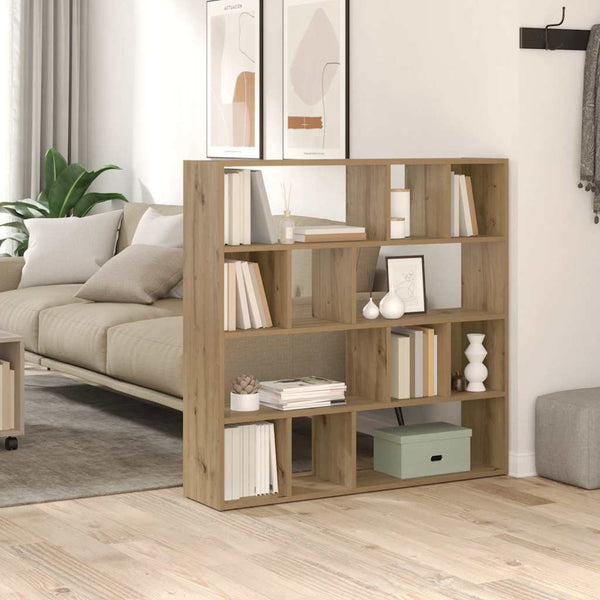 Handwerker-Bücherregal/-Raumteiler aus Eiche Provian 105x24x102cm