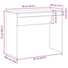 Alter Holzschreibtisch Nelli 90x40x72cm (Holz)