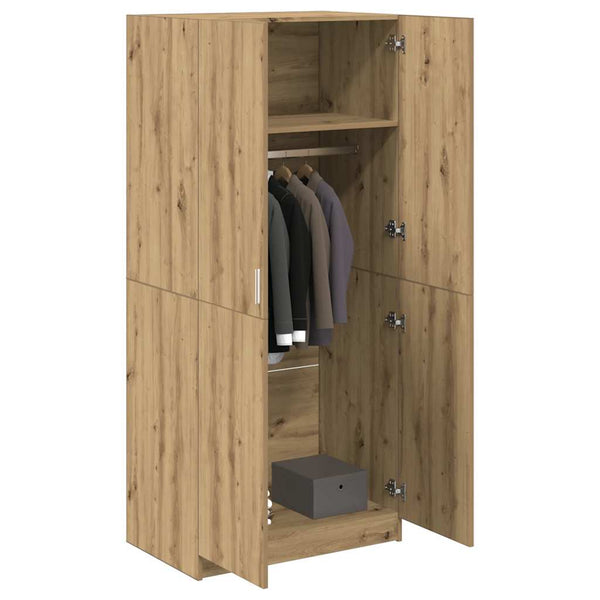 Kleiderschrank Altobrando Eiche Artisan 80x52x180cm (Spanplatte)