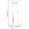 Kleiderschrank Altobrando Eiche Artisan 80x52x180cm (Spanplatte)
