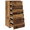 Kommode Licxanadra 50x34x96cm (mit 6 Schubladen Altholz Spanplatte)