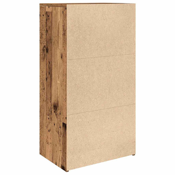 Kommode Licxanadra 50x34x96cm (mit 6 Schubladen Altholz Spanplatte)