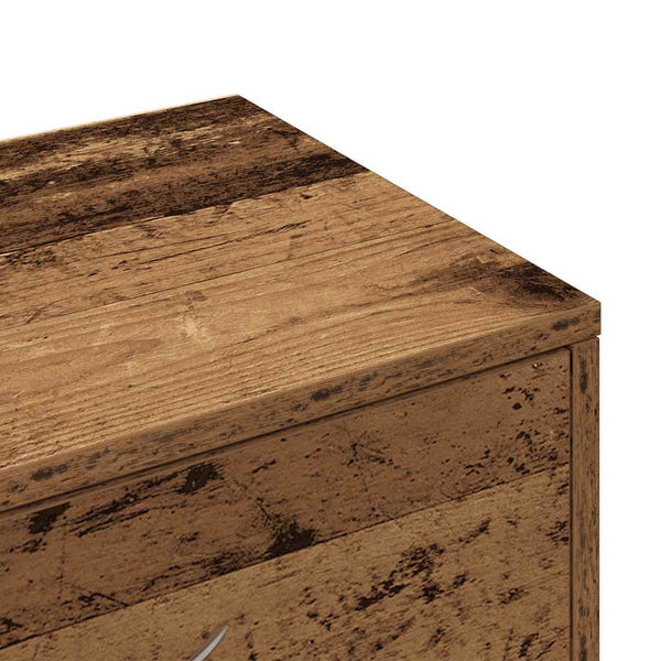 Kommode Licxanadra 50x34x96cm (mit 6 Schubladen Altholz Spanplatte)