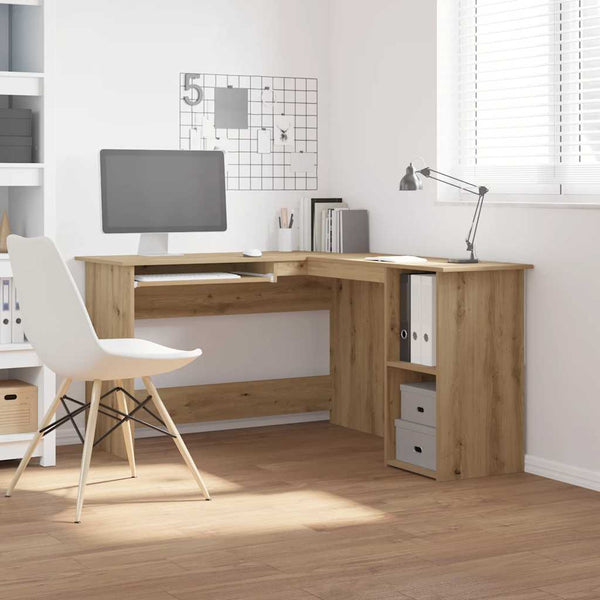 Kunsthandwerker Eiche Eckschreibtisch Sictimiu 120x140x75cm (Holz)