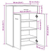 Alte Holzschuhschrank Verovian 60x35x84cm (Spanplatte)