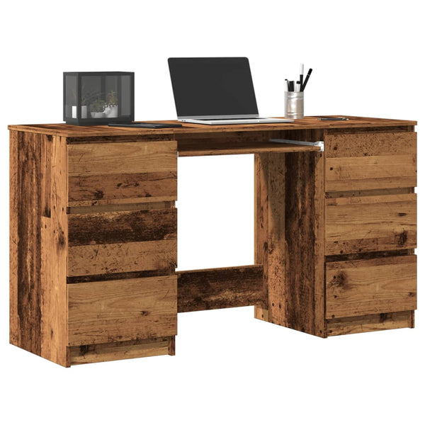 Antiker Holzschreibtisch, altes Holz Angelus 140x50x77cm (Spanplatte)