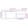 TV-Bank Benona aus Altholz 120x34x37cm (Spanplatte)