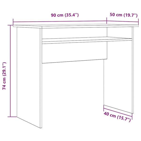 Alter Holzschreibtisch Agafia 90x50x74cm (Spanplatte)