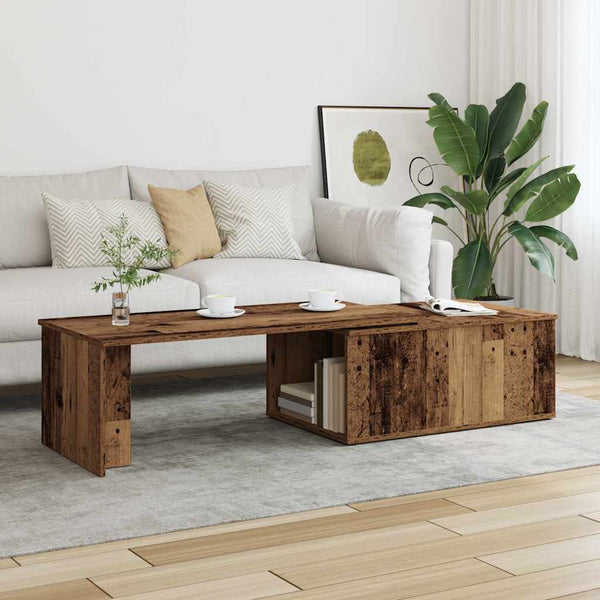 Alter Couchtisch aus Holz, Maße 150x50x35cm (Spanplatte)
