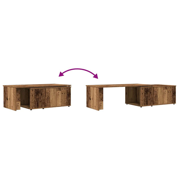 Alter Couchtisch aus Holz, Maße 150x50x35cm (Spanplatte)