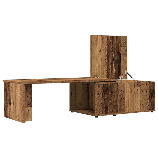 Alter Couchtisch aus Holz, Maße 150x50x35cm (Spanplatte)